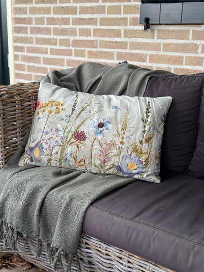 Kussen met bloemenprint – veldboeket