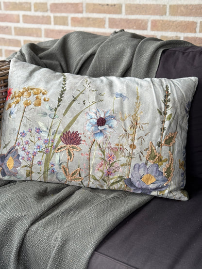 Kussen met bloemenprint – veldboeket