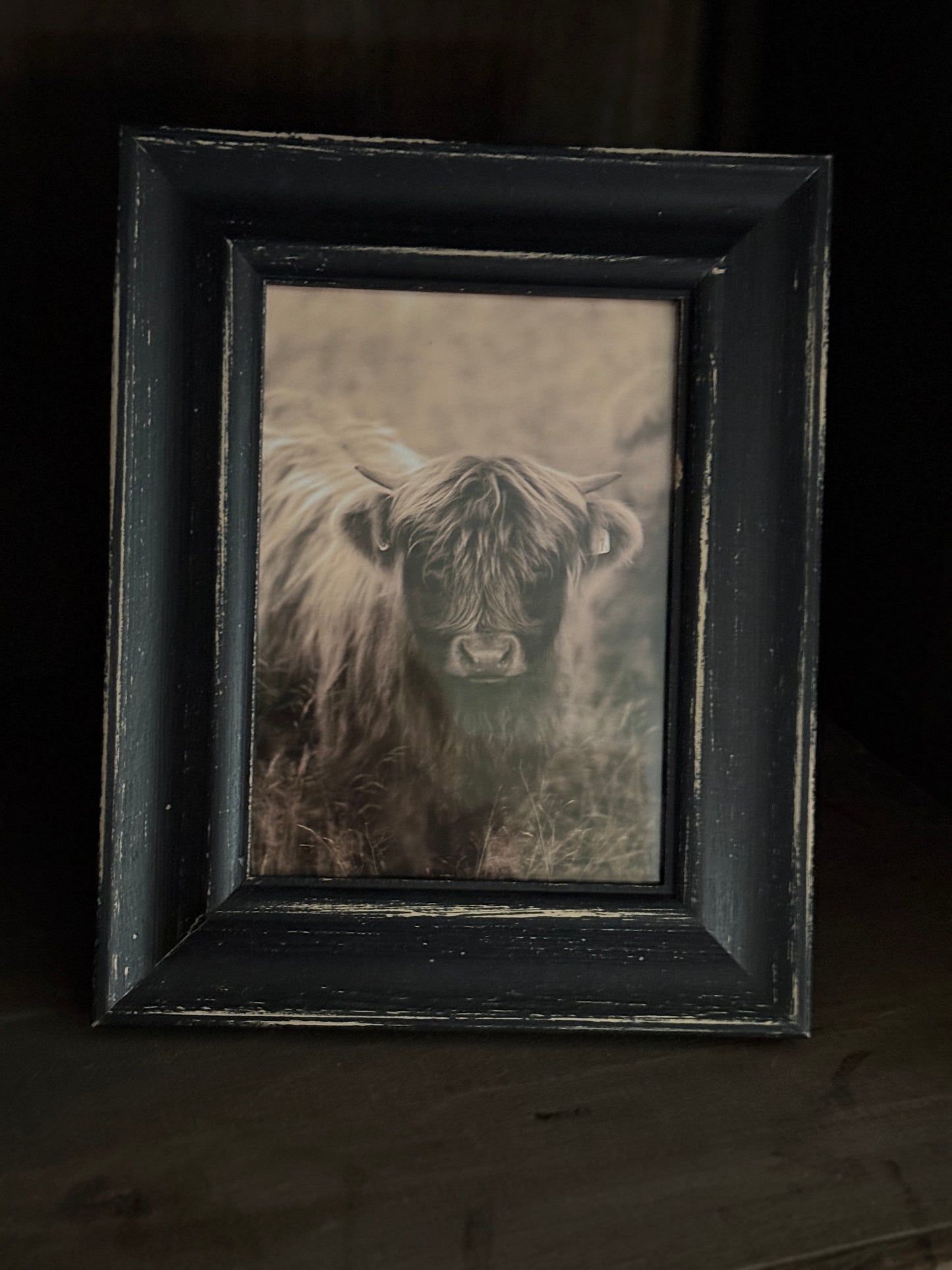 Fotolijsten zwart doorgeschuurd