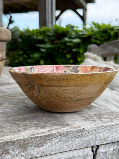 Servierschale mit Blumendruck