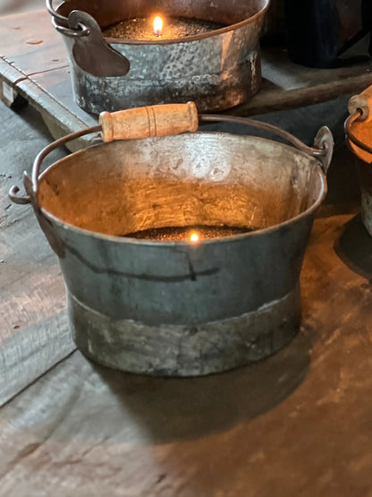 Old Metal Tray with Handle - Available in 2 sizes