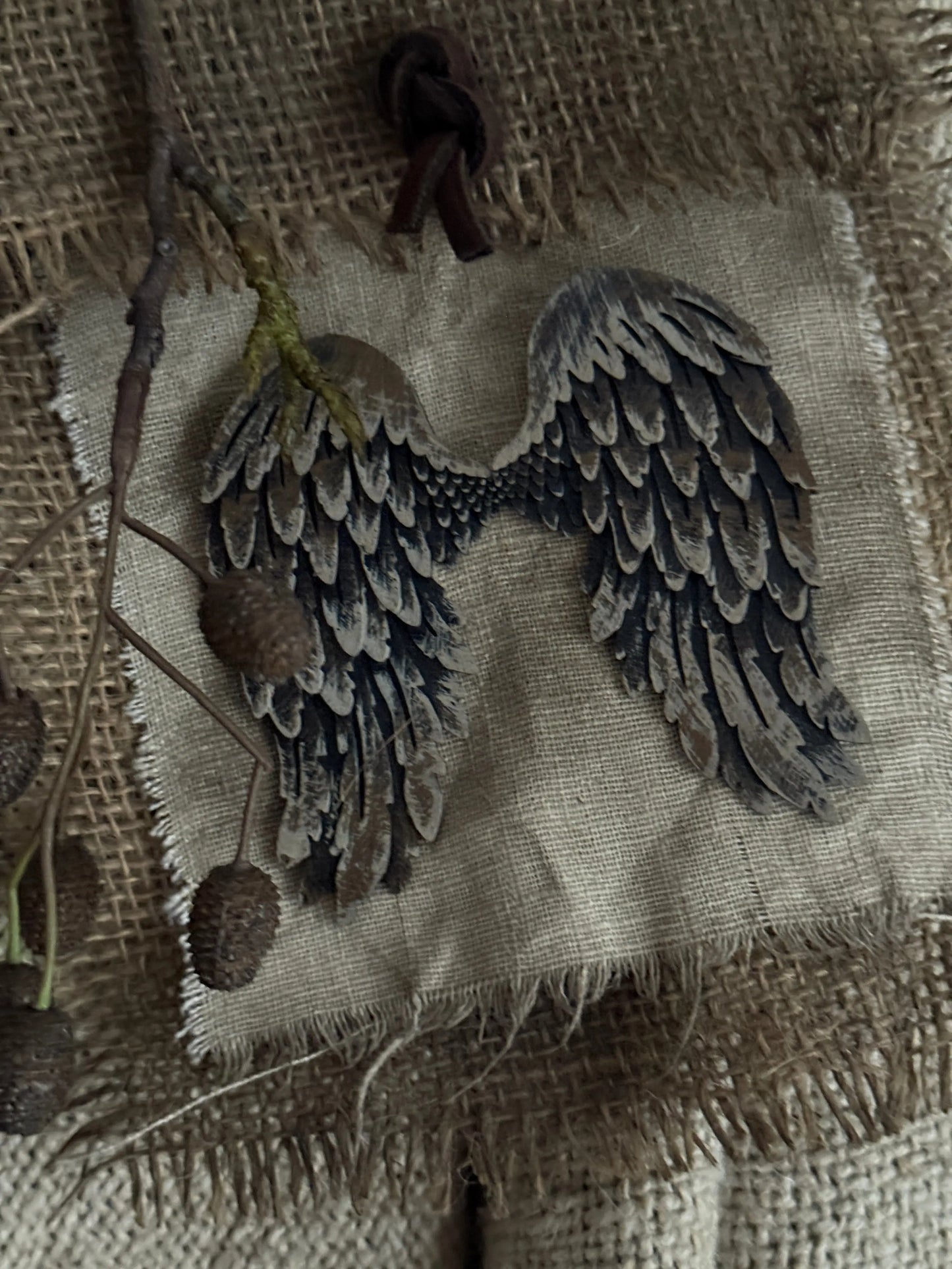 Chalk cloth with angel wings