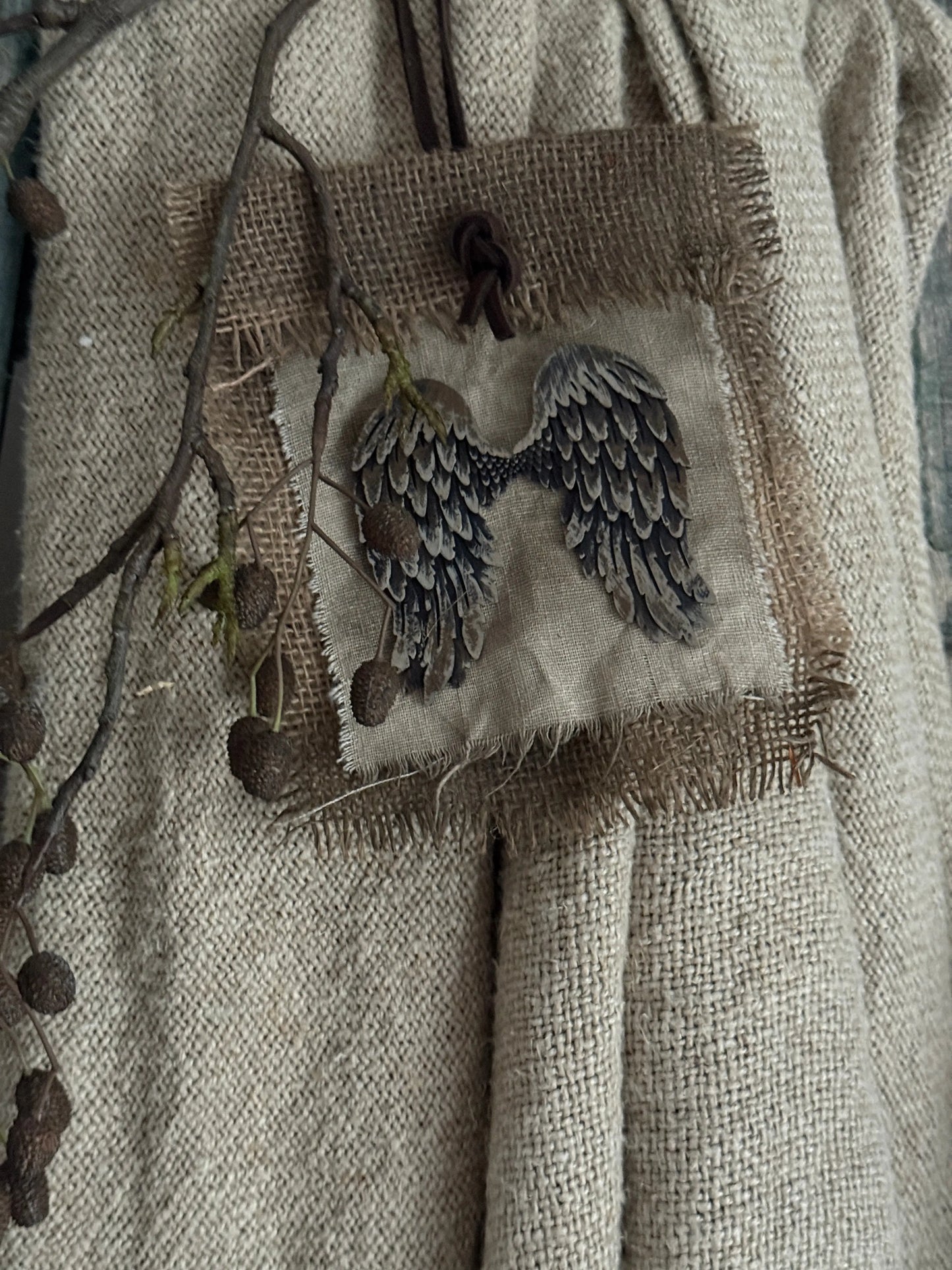 Chalk cloth with angel wings