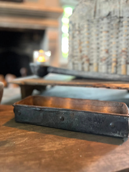 Old metal container, oblong