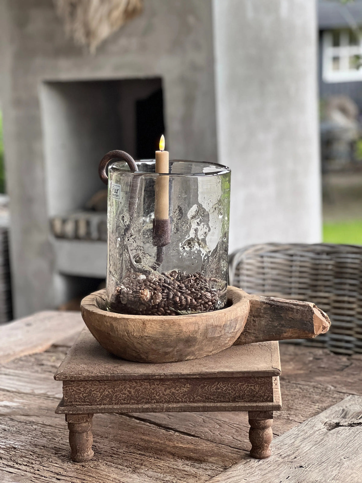 Laternen-Metallsplitter von Puur Wonen, 30x20 cm.