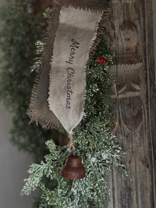 Deco Lint met Bel | "Merry Christmas"