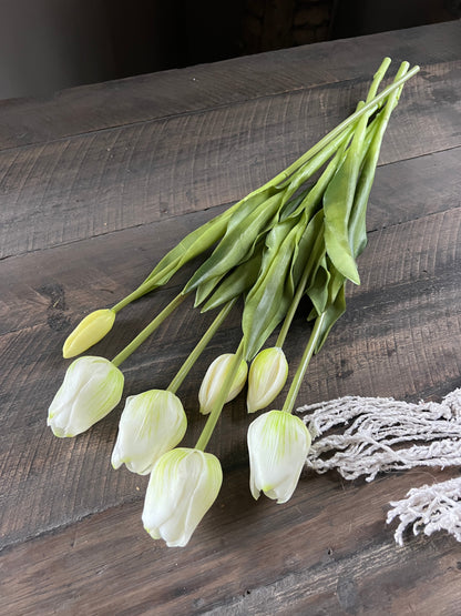 Bos Tulpen kunst, 50 cm. wit