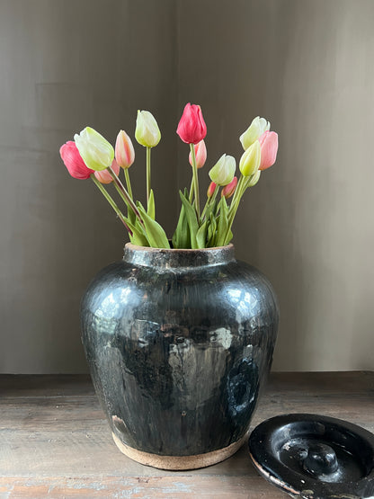 Bunch of pink mix Tulips art, 50 cm.