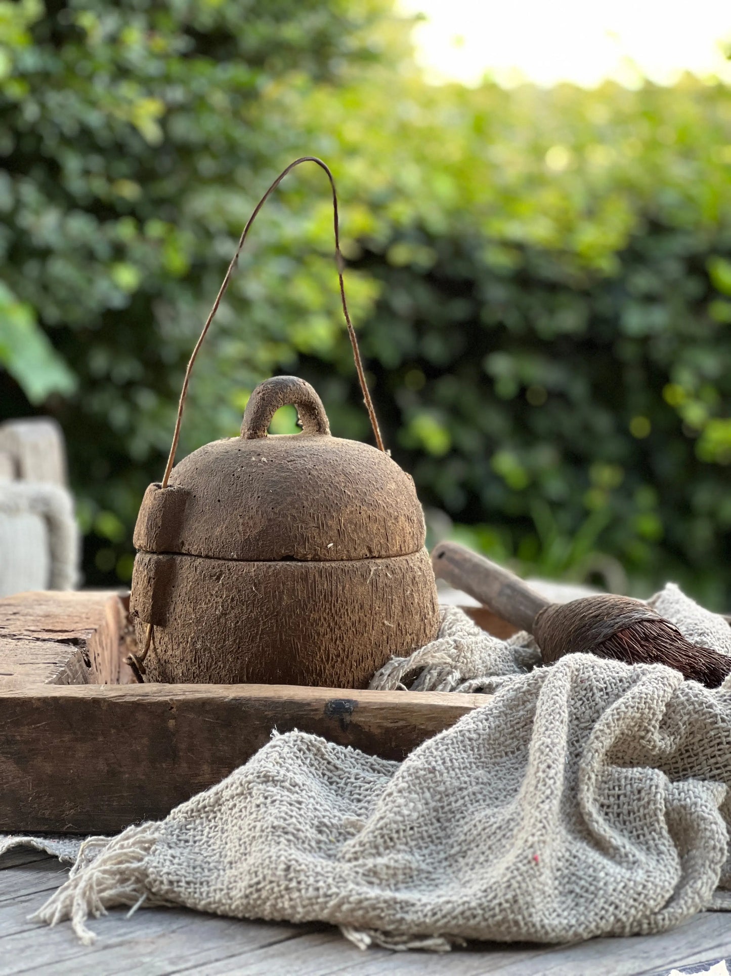 Old wooden food box