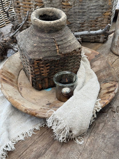 Old wooden bowl from India – Trapa Living-(LH6B)
