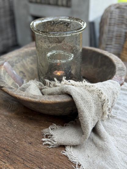 Old wooden bowl from India – unique and weathered - (LH2B)