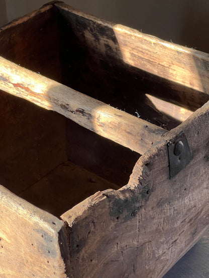 Old wooden rice bin