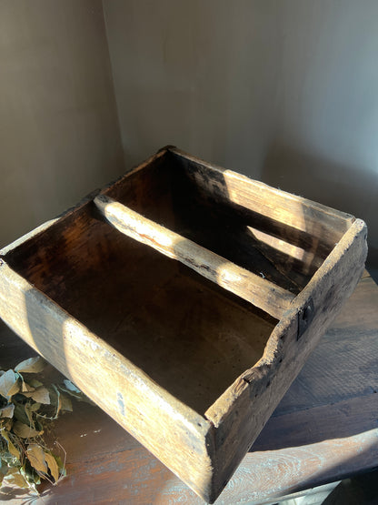 Old wooden rice bin