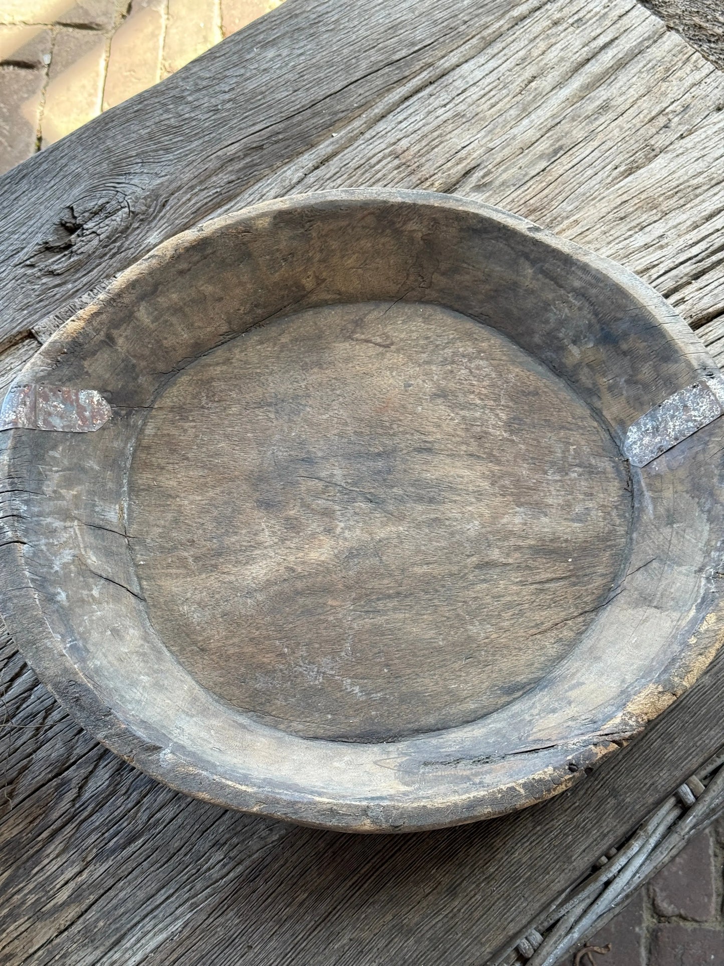 Old wooden bowl from India – Trapa Living -(LH8B)