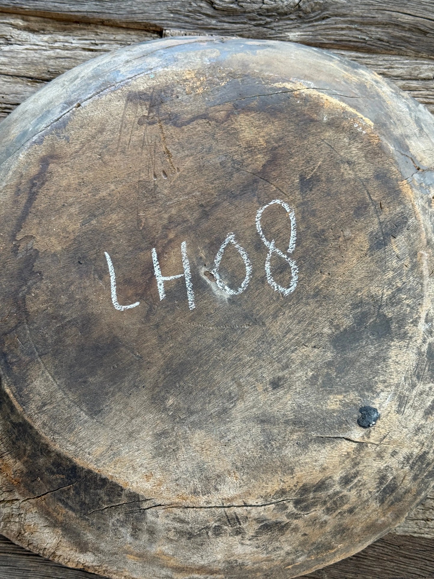 Old wooden bowl from India – Trapa Living -(LH8B)