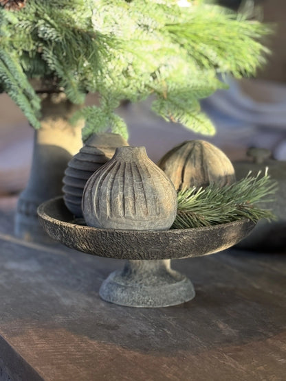 Deko-Kugel Holz Old Grey - Trapa Living
