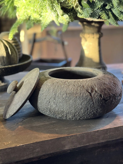 Pot stonelook Chiara old grey - Trapa Living
