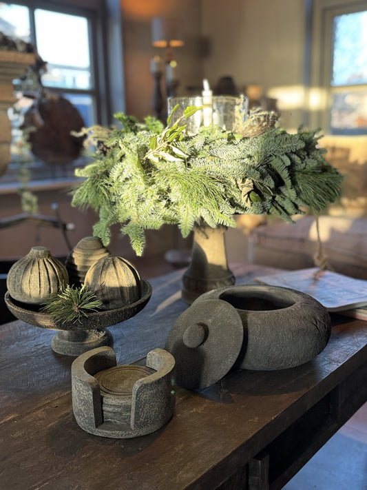Plateau op voet Old grey - Trapa Living