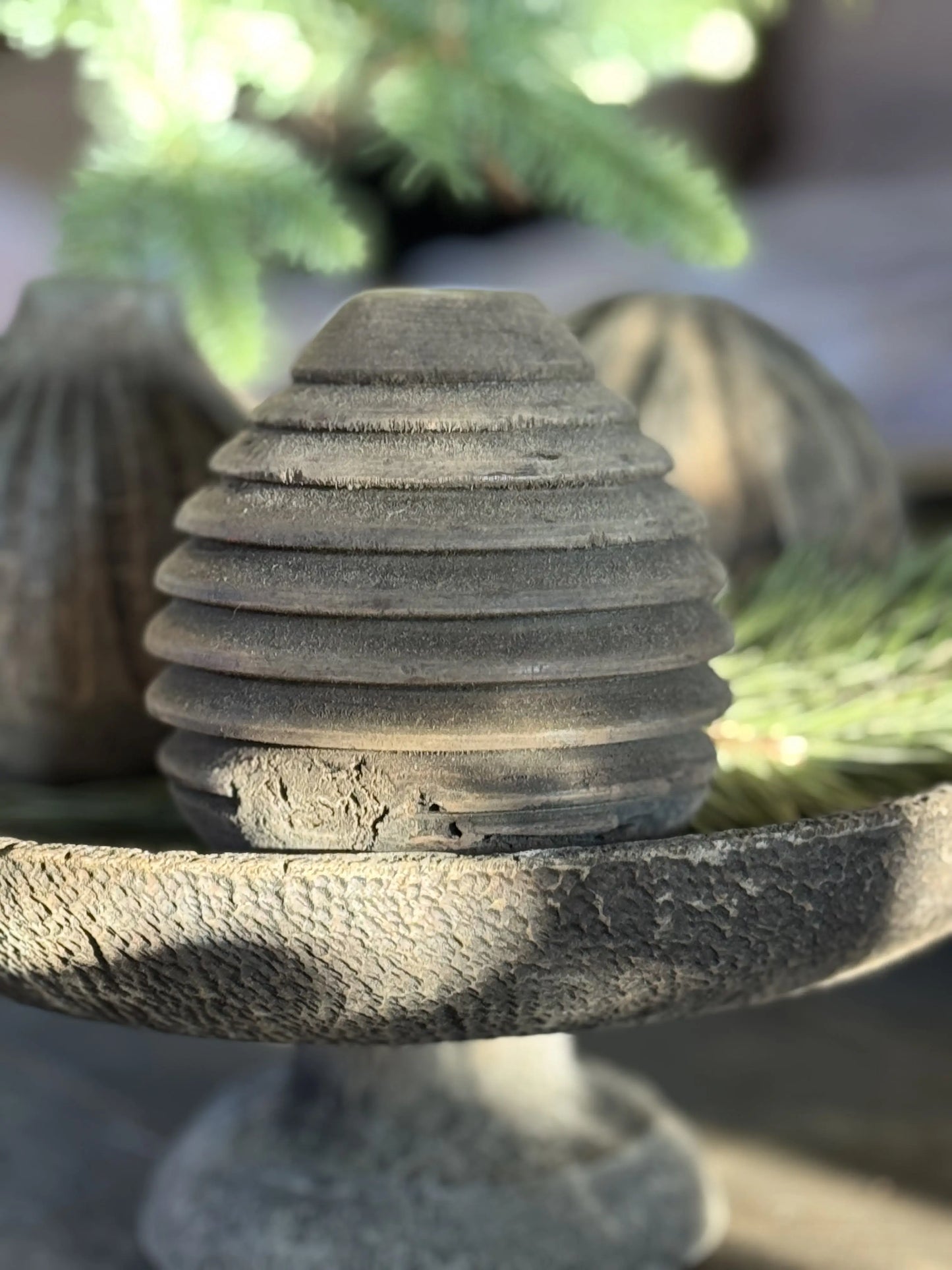 Deko-Kugel Holz Old Grey - Trapa Living