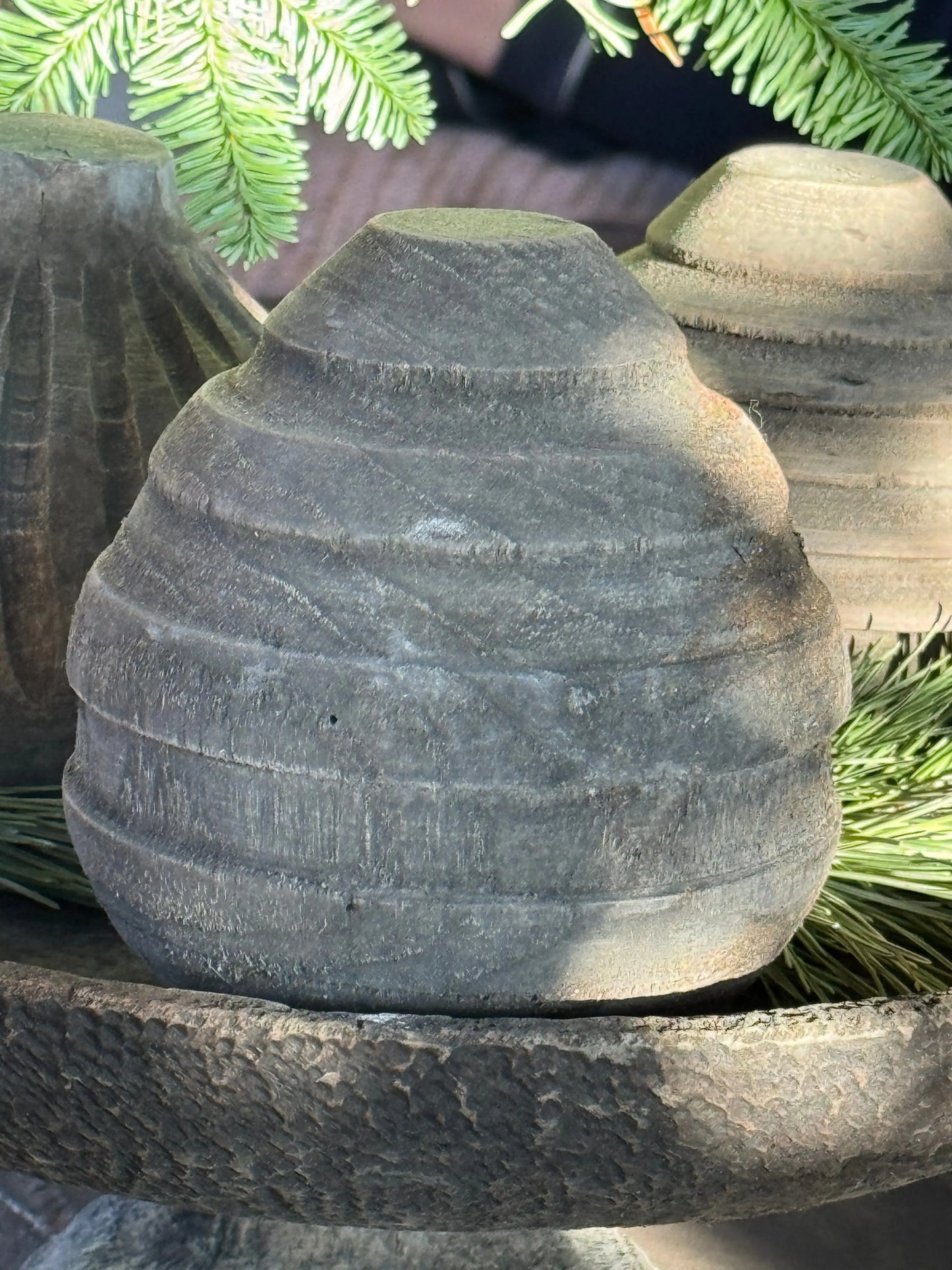 Deko-Kugel Holz Old Grey - Trapa Living