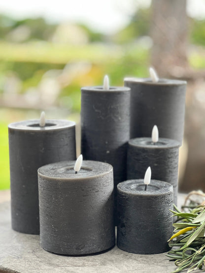 Pillar candle LED Black Countryfield available in 6 sizes