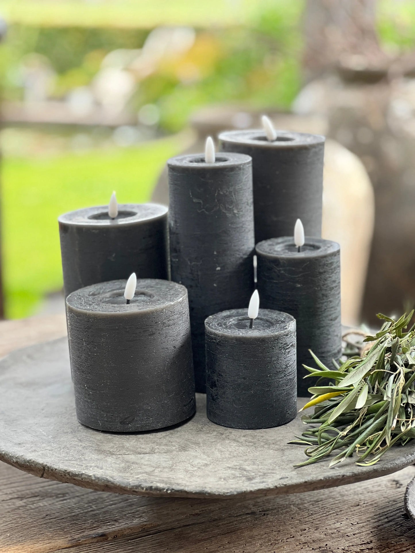 Pillar candle LED Black Countryfield available in 6 sizes