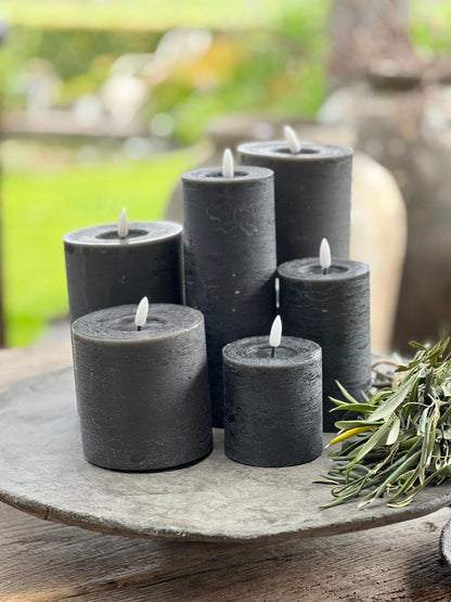Pillar candle LED Black Countryfield available in 6 sizes