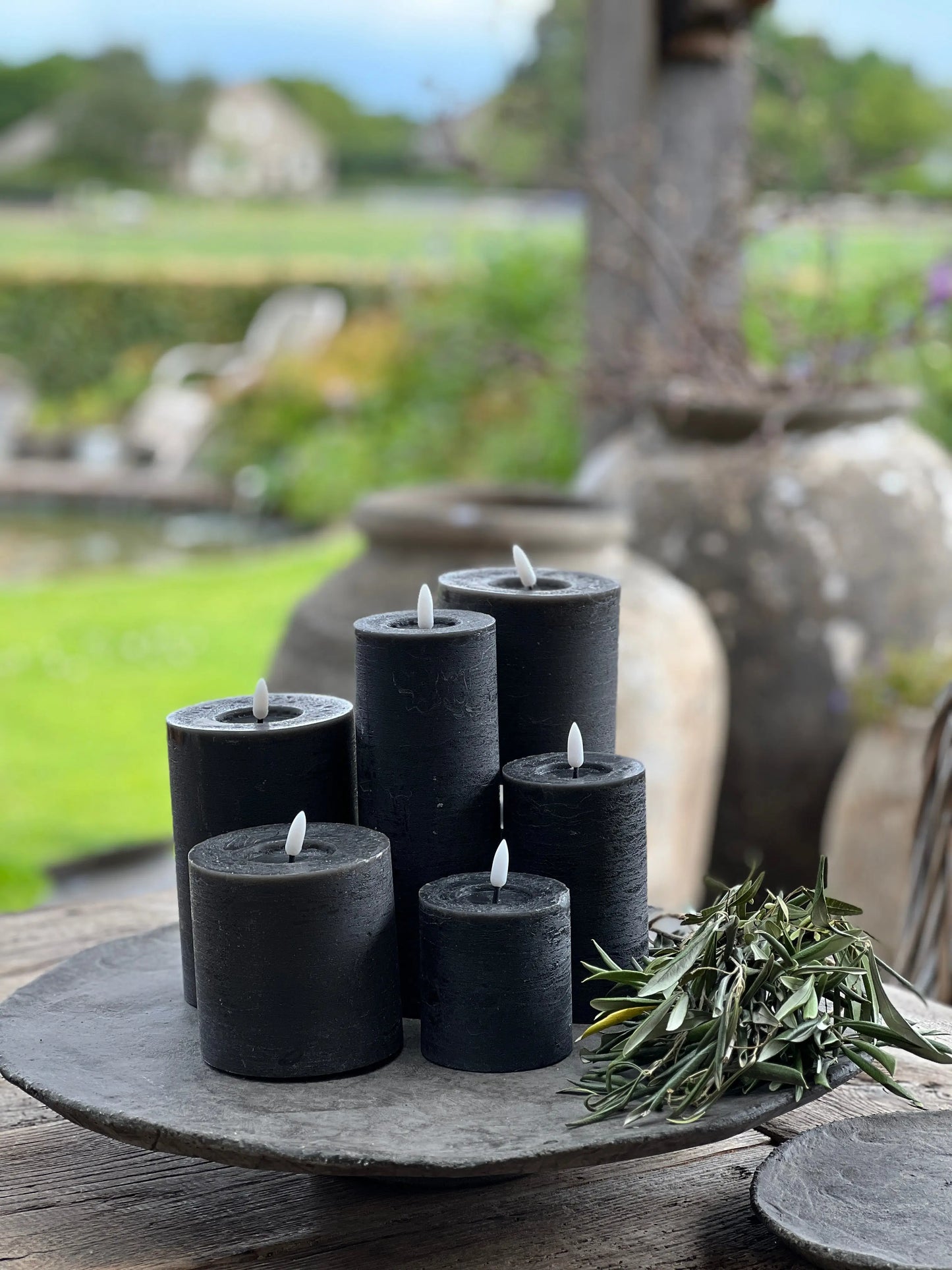 Pillar candle LED Black Countryfield available in 6 sizes