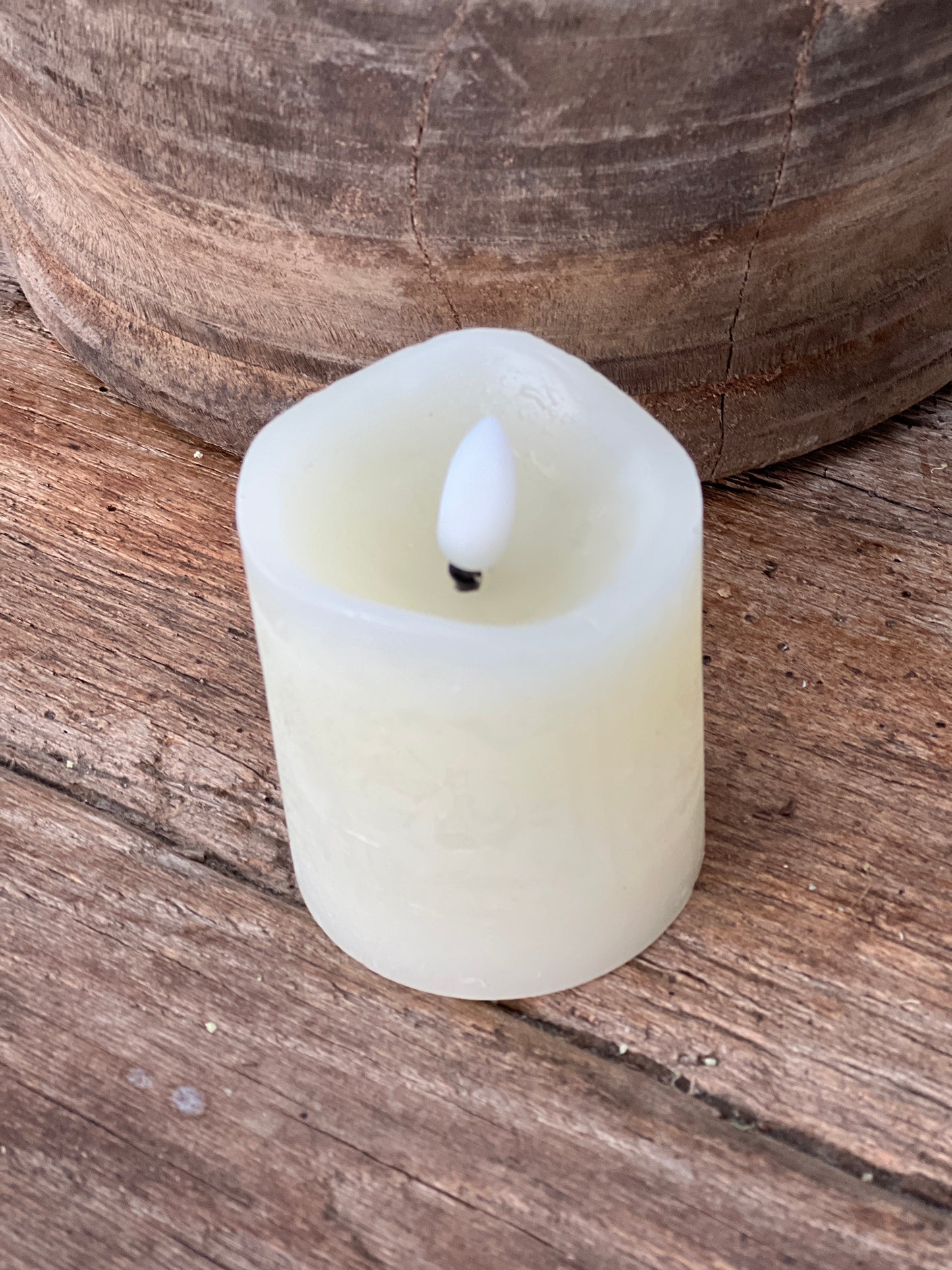 Tea light LED 6 cm Off White Countryfield. Set of 2 pieces.