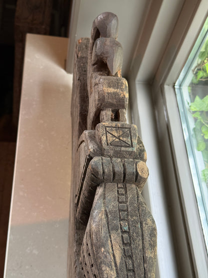 Oud antiek Indiaas ornament – hout - Trapa Living