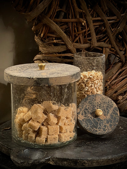 Glass storage jar with lid - available in 2 sizes