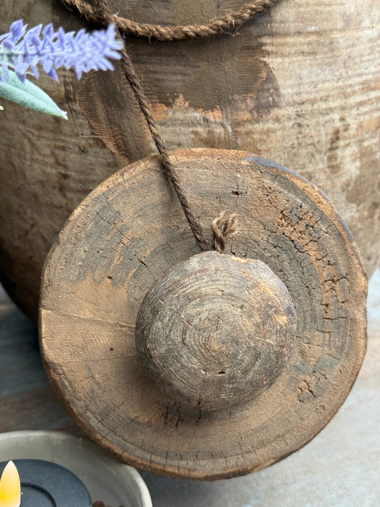Oude Nepalese Houten Pot met Deksel (LH08)