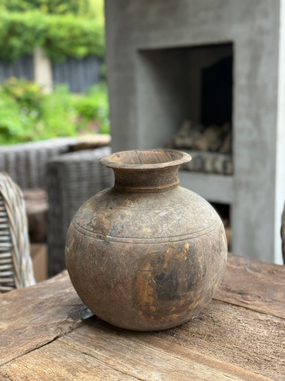 Nepalese bolle pot/vaas – oude pot uit India (LH007)