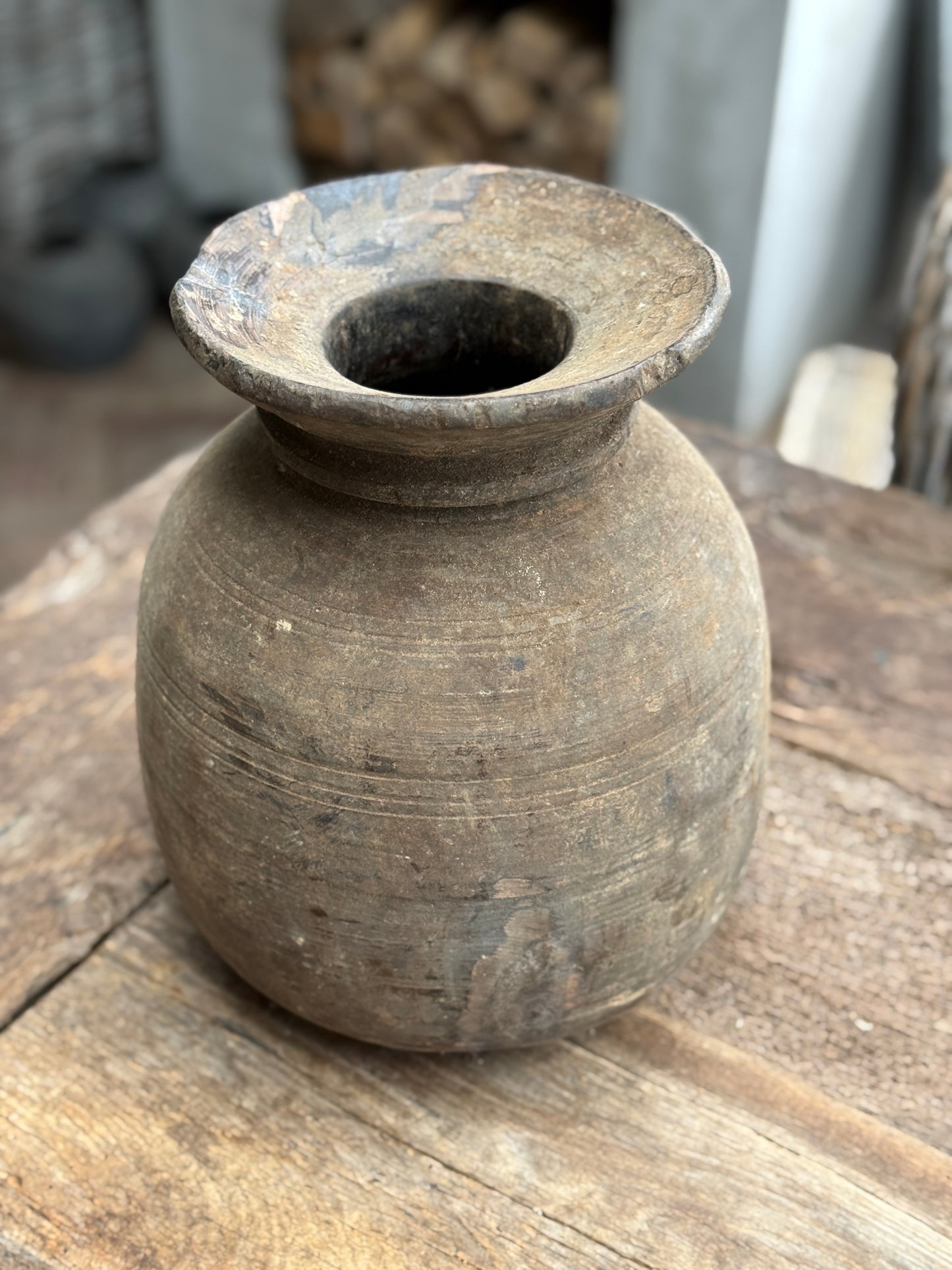 Nepalese pot/vaas – oude pot uit India (LH006)