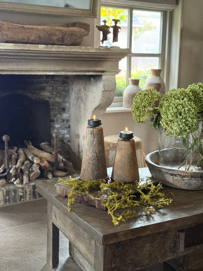 Stabile Kerzenständer aus Holz, 2er-Set