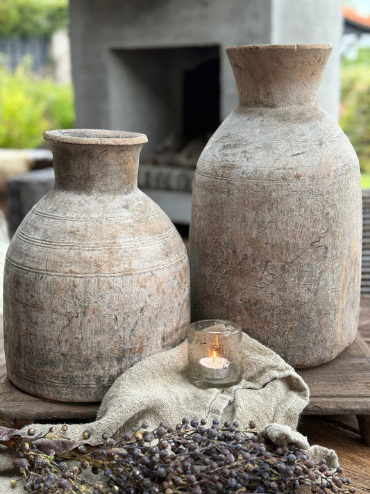 Old Nepalese Wooden Pots