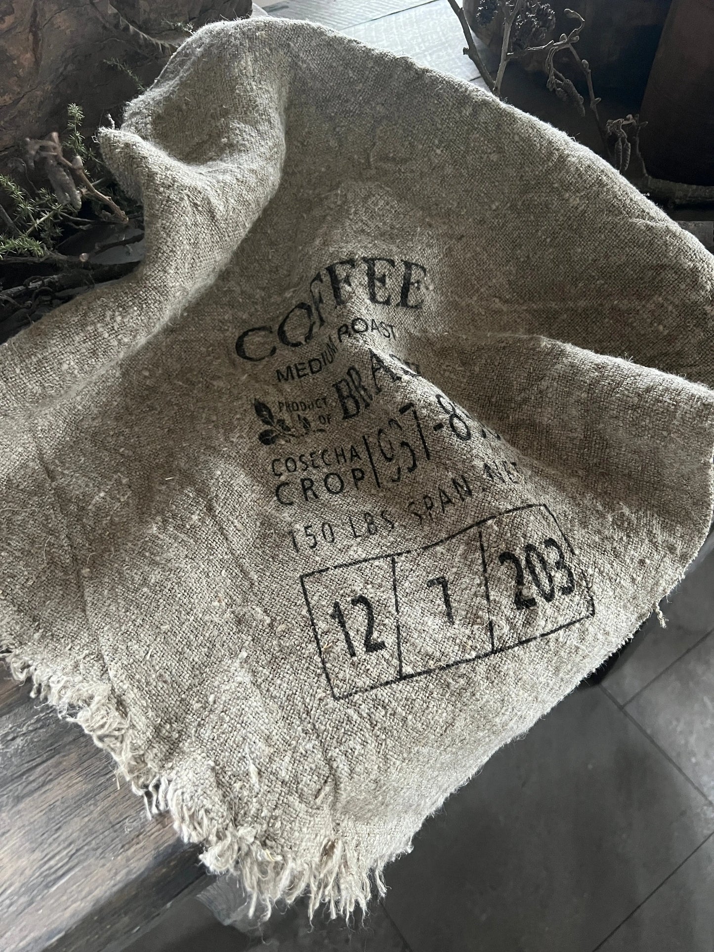 Shabby Stoff "Kaffee" - Landhaus Küchen Deko ☕✨.