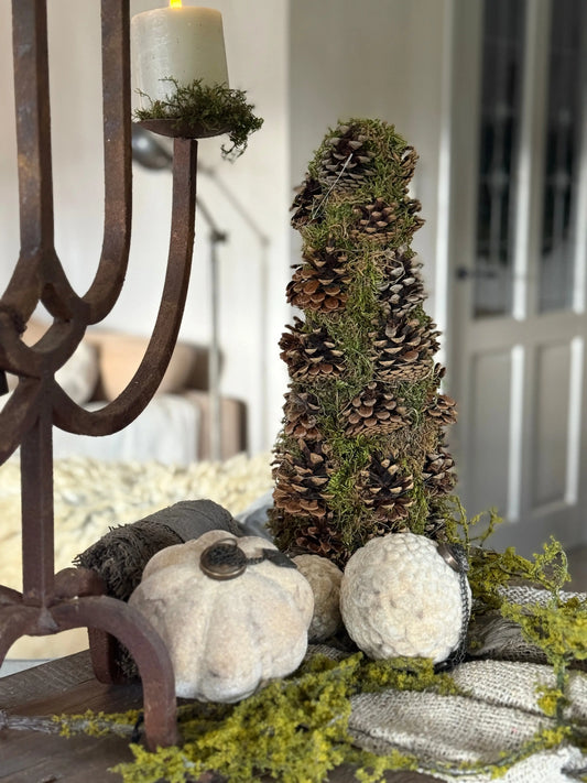 Moss Pinecone Tree – 40 cm