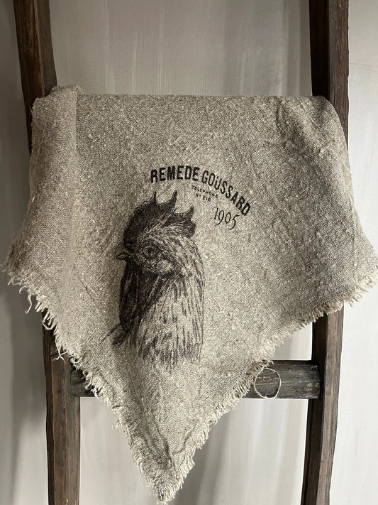 Shabby-Leinwand "Hahn"