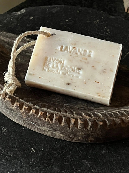Soap on string, Lavender leaves