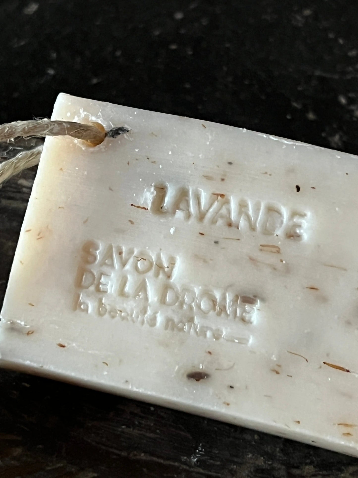 Soap on string, Lavender leaves