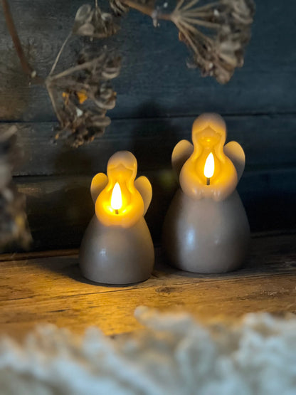 Engelskerze LED, Taupe, erhältlich in M ​​und L