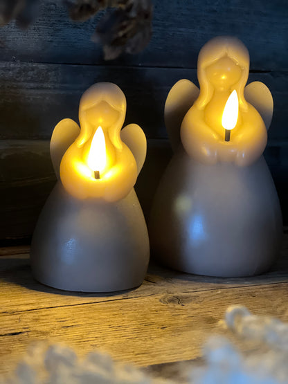 Angel candle LED, Taupe, available in M ​​and L