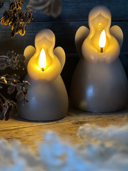 Angel candle LED, Taupe, available in M ​​and L