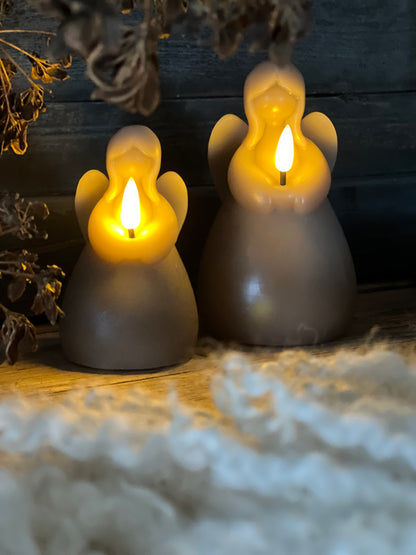 Angel candle LED, Taupe, available in M ​​and L