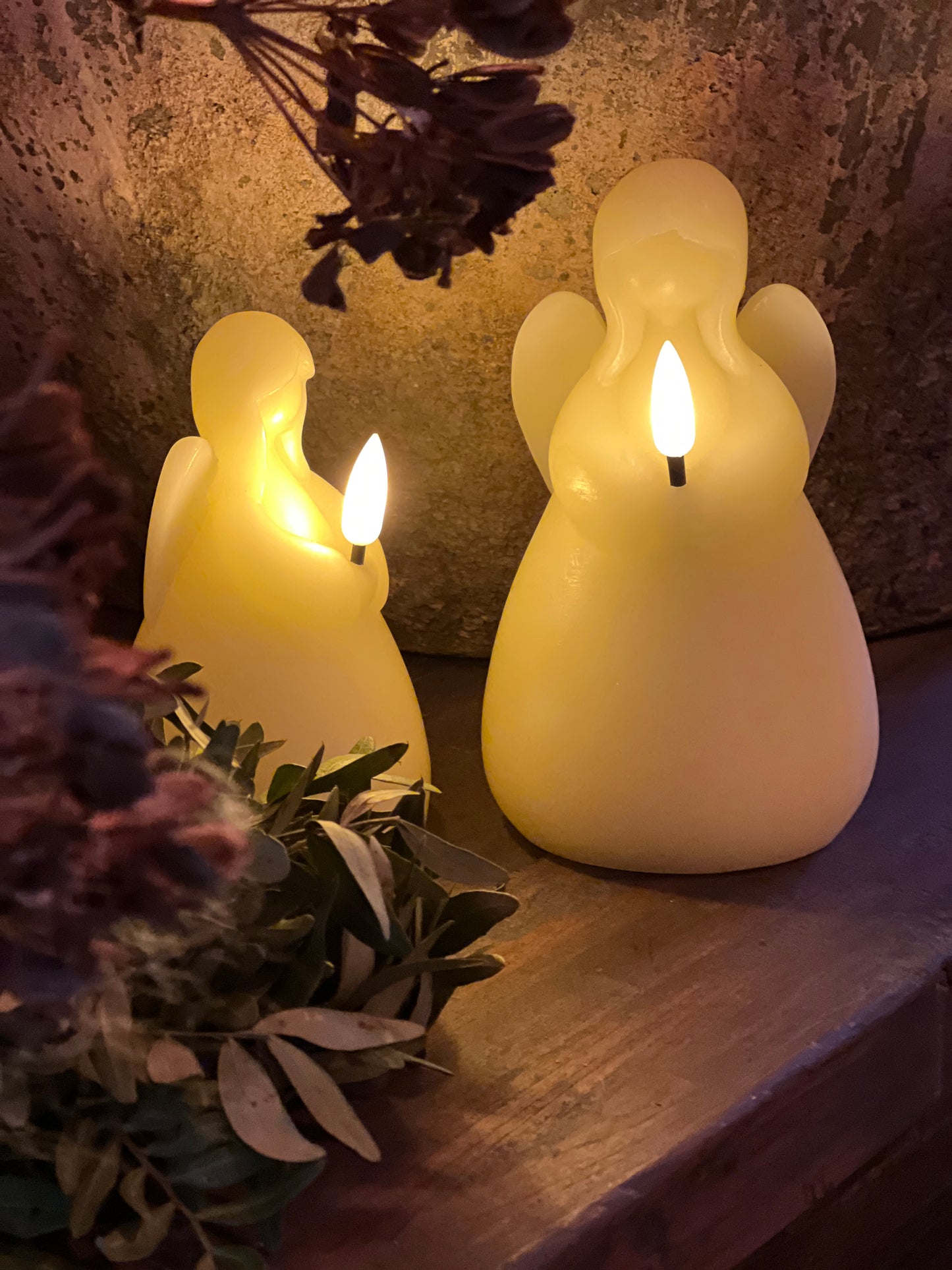 Angel candle LED, Cream, available in M ​​and L