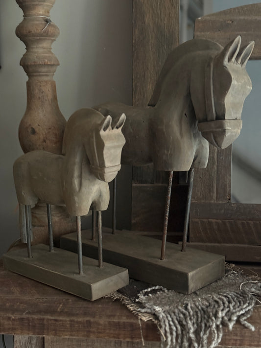 Set van 2 Houten Paarden- Trapa Living