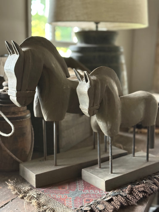 Set van 2 Houten Paarden- Trapa Living