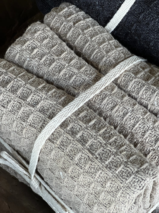 Geweven Theedoeken, set van 3 stuks, beige