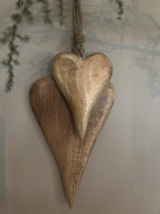 Wooden heart, available in M ​​and L